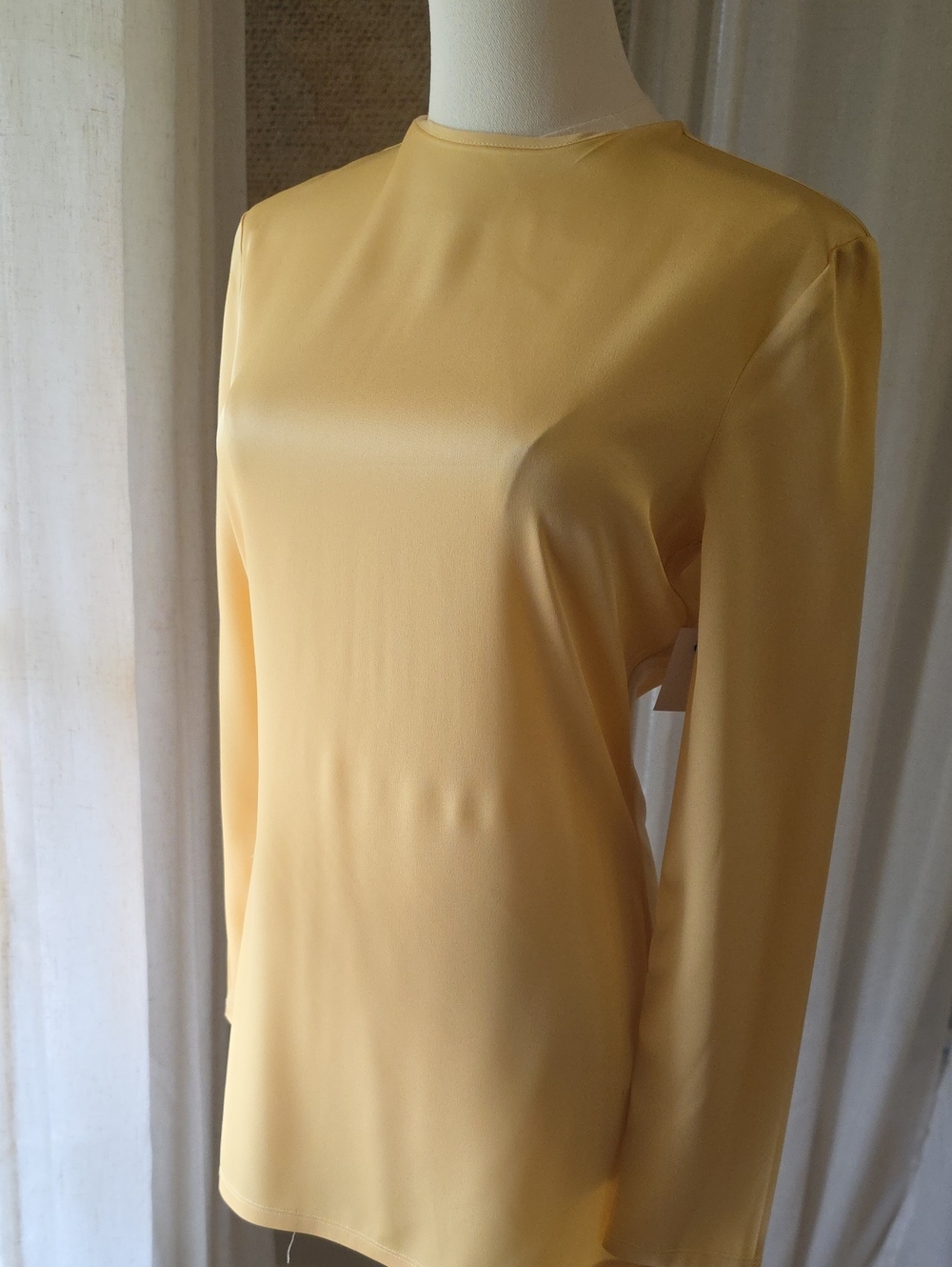 KHAITE Vlad Gold Satin Cady Top Sz 4 NWT